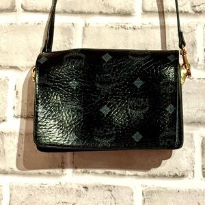 MCM Black Textured Crossbody Bag SmallTracy Bag